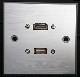 De Plaat van de de Legeringsmuur van HDMI &amp; USB-van het Aluminium, Elektromuurcontactdoos voor Hotel/Huis